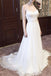 Spaghetti Straps Chiffon Beach Wedding Dress, A Line Sleeveless Bridal Gown UQW0142