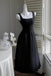 A Line Square Neck Prom Dress, Ankle Length Elegant Homecoming Dresses UQH0261