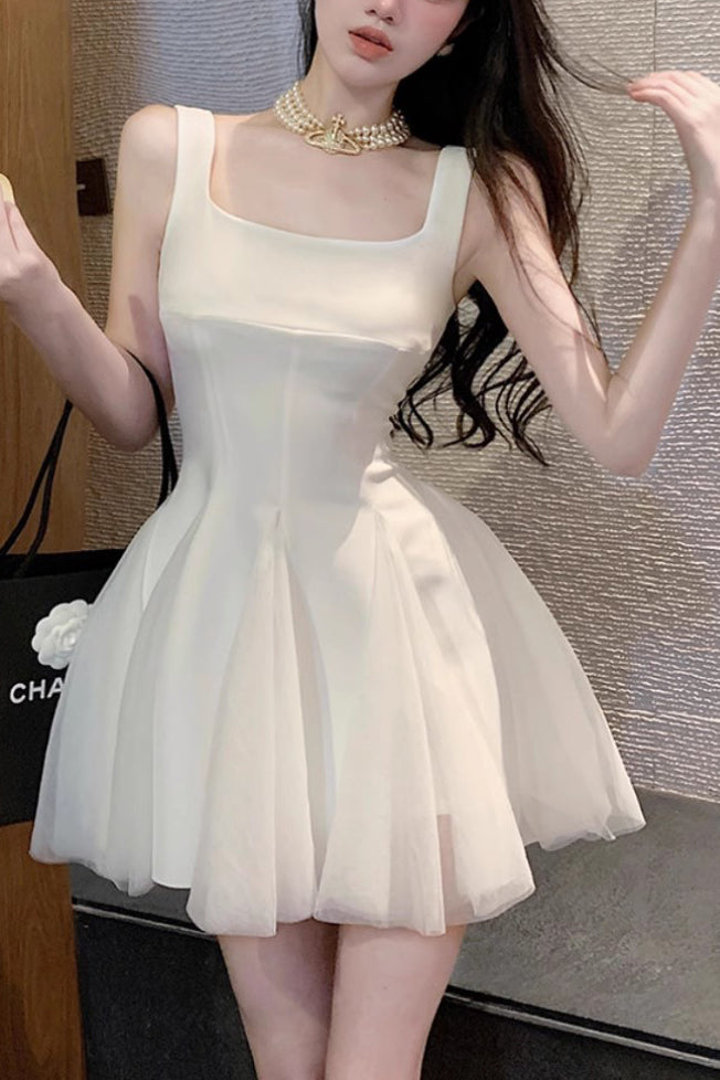 A Line Square Neck Prom Dress, Ankle Length Elegant Homecoming Dresses Uniquedresss A Line Square Neck Prom Dress, Ankle Length Elegant Homecoming Dresses Uniquedresss