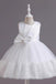 Princess Sleeveless Tulle Knee Length Flower Girl Dress with Lace, Girl's Dress UQF0011