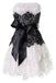 A Line Strapless Lace Short Homecoming Gown with Bow, Pink Cute Hoco Dress UQH0271