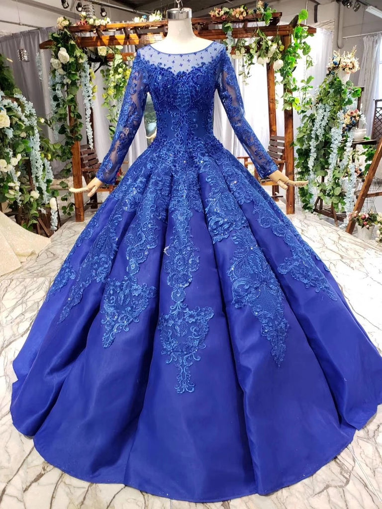 long sleeve puffy prom dresses CD 0182 Size 18 A Line Shimmer Long Sheer Puff Sleeve Mother Of Dress Formal Evening Gown