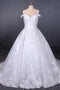 Ball Gown Off Shoulder Appliques Wedding Dresses, Puffy Lace Appliqued Bridal Dress UQ2352