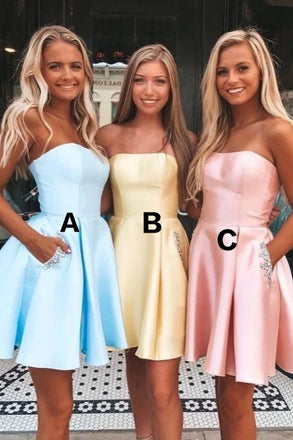 A-Line Formal Short Homecoming Dresses Mini Party Homecoming Dresses UQH0068