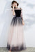Newest Spaghetti Straps Sequin Shiny Ombre Prom Dresses With Sleeves UQP0017