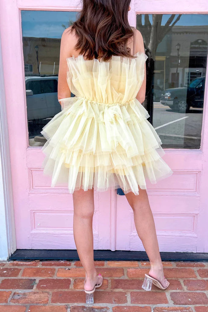 Hot Pink Strapless Tiered Short Homecoming Dress, A Line Sweet 16 Dres Uniquedresss Hot Pink Strapless Tiered Short Homecoming Dress, A Line Sweet 16 Dres Uniquedresss
