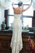Sheath Lace Prom Dress, Unique Lace Wedding Dress with Ruffles UQ2239