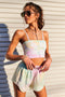 Tie-Dye Gradient Crop Top and Shorts Two Piece Set Women Summer Tank Camis Suits UQD004