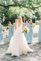 Simple V Neck Sleeveless Beach Wedding Dresses, Ivory Chiffon Beach Wedding Dresses UQ2503