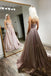 Beautiful A-line Spaghetti Straps Long Sequin Shiny Prom Dresses Party Gowns UQP0021