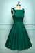 A-Line Green Sleeveless Homecoming Dress with Bows UQH0009