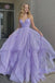 Princess Lavender Tiered  Spaghetti Straps Long Prom Dress UQP0033