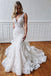 Ivory V-neck Sleeveless Glamorous Straps Ruffled Lace Mermaid Wedding Dresses UQW0022