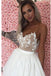 Lovely Ivory Lace Chiffon Homecoming Dresses, Beaded Homecoming Dresses, Short Prom Dresses UQH0049