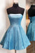 New Style Homecoming Dresses, Shiny Strapless Short Prom Dresses UQH0037