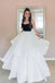 A-Line White Strapless Long Prom Dress White Satin Evening Dress UQP0046