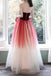 Elegant Strapless Multi-Colored Long Prom Dress UQP0030