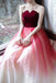 Elegant Strapless Multi-Colored Long Prom Dress UQP0030