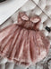 A-line Sweetheart Sleeveless Tulle Short Prom Dresses, Hoco Dresses with Beads UQH0136