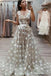 A Line Lace Prom Dress, Vintage Straps African Evening Dress with Beads and Flowers N2414
