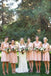 Simple A-line Pink V-neck Chiffon Short Bridesmaid Dresses, Wedding Party Dress UQB0020