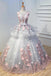 Gorgeous Ball Gown Sleeveless Appliques Long Prom Dresses Quinceanera Dress UQP0196