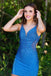 Fuscia Straps Sheath Mini Homecoing Dress, Sparkly Sleeveless Bodycon Dress UQH0121