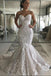 Sweetheart Mermaid Tulle Wedding Dress with Lace Appliques, Backless Bridal Dress UQ2554