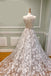 Spaghetti Straps Lace Boho Wedding Dress, White Bridal Gown for Women UQW0032