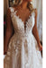 Elegant A Line Sheer Neck Lace Appliques Wedding Dresses With Pockets UQW0086