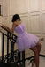 Lavender Strapless Tulle Short Homecoming Dress, Short Prom Gown UQH0113