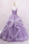 Princess Lavender Sparkly Spaghetti Straps Long Prom Dress Floor Length Evening Gown UQP0188