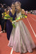 Green Spaghetti Straps Long Formal Gown, V Neck Sleeveless Shiny Prom Dress UQP0085