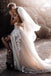 Gorgeous Sweetheart Front Split Tulle Sweep Train Sleeveless Wedding Dresses With Appliques UQW0018
