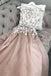 A Line Bateau Long Sleeves Floor Length Prom Dress with Appliques, Charming Formal Dress UQ2454