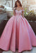 Ball Gown Off the Shoulder Appliqued Satin Long Quinceanera Dresses, Puffy Long Prom Dress N2565