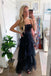 Pink Spaghetti Straps Floor Length Prom Dress with Ruffles, Tulle Formal Gown UQP0090