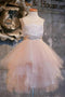 Puffy Flower Girl Dresses Asymmetric Tulle Lace Top Cute Dress for Kids UF068