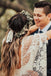 Ivory Boho Wedding Dresses with Batwing Sleeve Lace Rustic Backless Wedding Dresses UQ2014