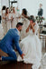Ivory Chiffon Rustic Wedding Dresses 3/4 Sleeves Two Piece Wedding Dress UQ2012