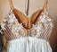 White Spaghetti Straps Homecoming Dress with Appliques, Cocktail Dresses UQH0042