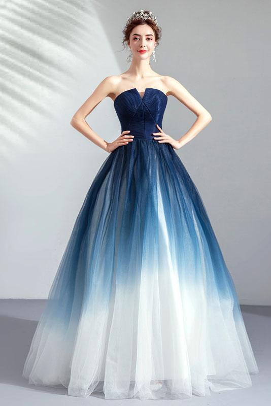 blue green ombre prom dress Ocean Blue to Green Ombre Jersey Bridesmaid Dress