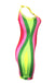 Women's Spaghetti Strap Stripe Printed Dress Sleeveless Bodycon Mini Club Dress UQD001