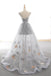 Gray Long Prom Dress with Butterfly, New Arrival Unique Evening Dress UQP0073