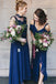 Unique Sleeveless Chiffon Bridesmaid Dress with Ruffles, A Line Long Bridesmaid Dresses N2511