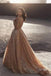 Glitter A Line Elegant Long Prom Dress, Spaghetti Straps Evening Party Dresses N2237