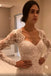 Vintage Long Sleeves Mermaid Wedding Dresses, Long Open Back Bridal Dresses UQ1794
