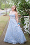 Floor Length Sweetheart A Line Lace Prom Dress, Strapless Long Evening Dresses UQ2617