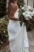 Simple Spaghetti Straps Mermaid Beach Wedding Dress, Elegant Bridal Dress UQW0008