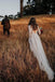 Unique Long Sleeve Boho Wedding Dresses Lace Bohemian Backless Wedding Gowns UQ2008